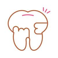 Toothache And Plaque Vector Icon