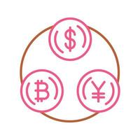 icono de vector de cambio de moneda