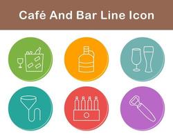 café y bar vector icono conjunto