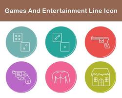 Games And Entertainment Vector Icon Set