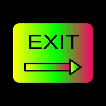 Exit Unique Vector Icon