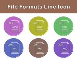 archivo formatos vector icono conjunto