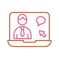 Online Interview Vector Icon