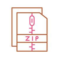 icono de vector de archivo zip