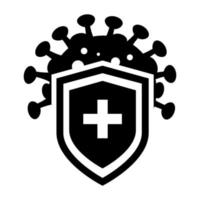 Immune system vector icon. Health bacteria virus protection illustration sign. Medical prevention human germ symbol.