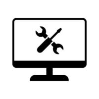 reparar icono vector. Servicio centrar símbolo. reparar ilustración signo. leer logo. vector