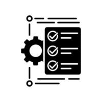 Workflow vector icon. operation illustration sign. automation symbol.