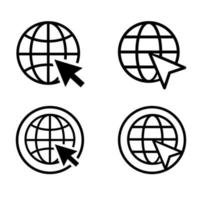 Internet vector icono. mundo amplio web ilustración firmar, web sitio símbolo.