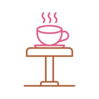 icono de vector de mesa de café