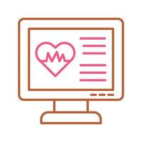 icono de vector de cardiograma