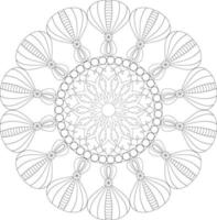 Vector mandala design. Abstract pattern isolated on white background. Illustration for cards, coloring pages.