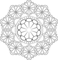 Vector mandala design. Abstract pattern isolated on white background. Illustration for cards, coloring pages.