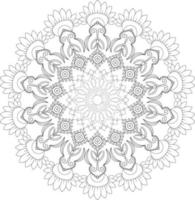 Vector mandala design. Abstract pattern isolated on white background. Illustration for cards, coloring pages.