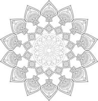 Vector mandala design. Abstract pattern isolated on white background. Illustration for cards, coloring pages.