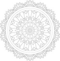 Vector mandala design. Abstract pattern isolated on white background. Illustration for cards, coloring pages.