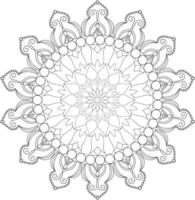 Vector mandala design. Abstract pattern isolated on white background. Illustration for cards, coloring pages.