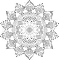 Vector mandala design. Abstract pattern isolated on white background. Illustration for cards, coloring pages.