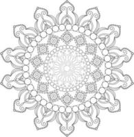 Vector mandala design. Abstract pattern isolated on white background. Illustration for cards, coloring pages.