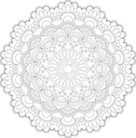 Vector mandala design. Abstract pattern isolated on white background. Illustration for cards, coloring pages.