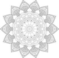 Vector mandala design. Abstract pattern isolated on white background. Illustration for cards, coloring pages.