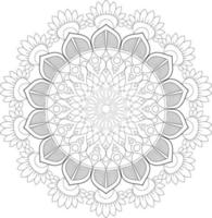 Vector mandala design. Abstract pattern isolated on white background. Illustration for cards, coloring pages.