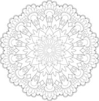 Vector mandala design. Abstract pattern isolated on white background. Illustration for cards, coloring pages.