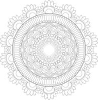 Vector mandala design. Abstract pattern isolated on white background. Illustration for cards, coloring pages.