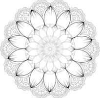 Vector mandala design. Abstract pattern isolated on white background. Illustration for cards, coloring pages.