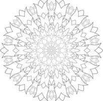 Vector mandala design. Abstract pattern isolated on white background. Illustration for cards, coloring pages.