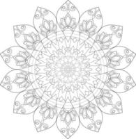 Vector mandala design. Abstract pattern isolated on white background. Illustration for cards, coloring pages.