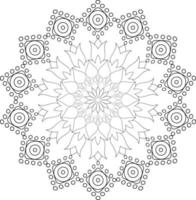 Vector mandala design. Abstract pattern isolated on white background. Illustration for cards, coloring pages.