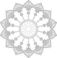 Vector mandala design. Abstract pattern isolated on white background. Illustration for cards, coloring pages.