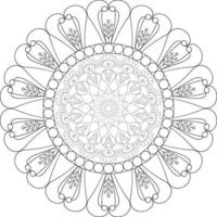 Vector mandala design. Abstract pattern isolated on white background. Illustration for cards, coloring pages.