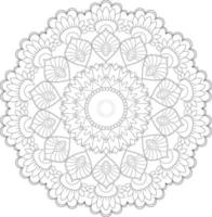 Vector mandala design. Abstract pattern isolated on white background. Illustration for cards, coloring pages.