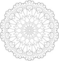 Vector mandala design. Abstract pattern isolated on white background. Illustration for cards, coloring pages.