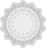 Vector mandala design. Abstract pattern isolated on white background. Illustration for cards, coloring pages.