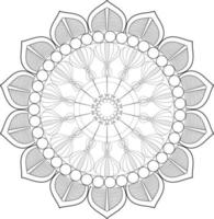 Vector mandala design. Abstract pattern isolated on white background. Illustration for cards, coloring pages.