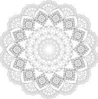Vector mandala design. Abstract pattern isolated on white background. Illustration for cards, coloring pages.
