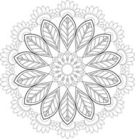 Vector mandala design. Abstract pattern isolated on white background. Illustration for cards, coloring pages.