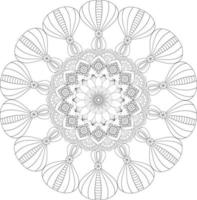 Vector mandala design. Abstract pattern isolated on white background. Illustration for cards, coloring pages.