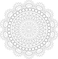 Vector mandala design. Abstract pattern isolated on white background. Illustration for cards, coloring pages.