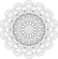 Vector mandala design. Abstract pattern isolated on white background. Illustration for cards, coloring pages.