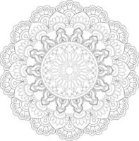 Vector mandala design. Abstract pattern isolated on white background. Illustration for cards, coloring pages.