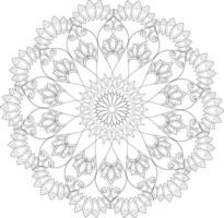 Vector mandala design. Abstract pattern isolated on white background. Illustration for cards, coloring pages.