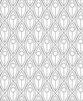 Black and white seamless pattern for coloring book in doodle style. vector