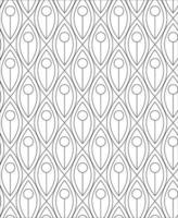 Black and white seamless pattern for coloring book in doodle style. vector