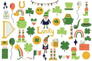 Set Saint Patrick Day Elements vector