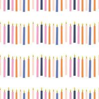 Pattern colorful birthday candle vector