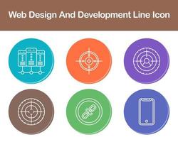 web diseño y desarrollo vector icono conjunto