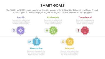 inteligente negocio modelo a guía metas infografía con cronograma punto Derecha dirección concepto para diapositiva presentación vector